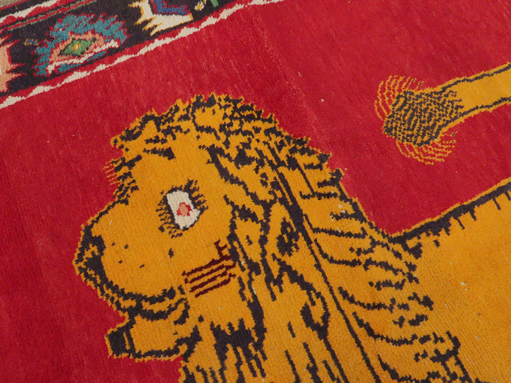 Vintage Persian Gabbeh Pictorial Rug, No.11882 - Galerie Shabab