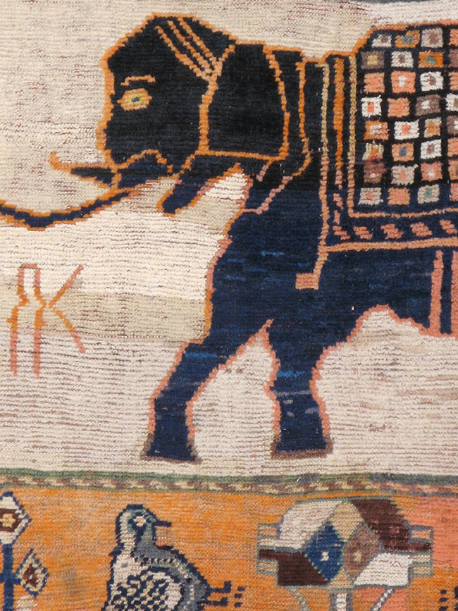 Antique Pictorial Gabbeh Rug, No.11902 - Galerie Shabab