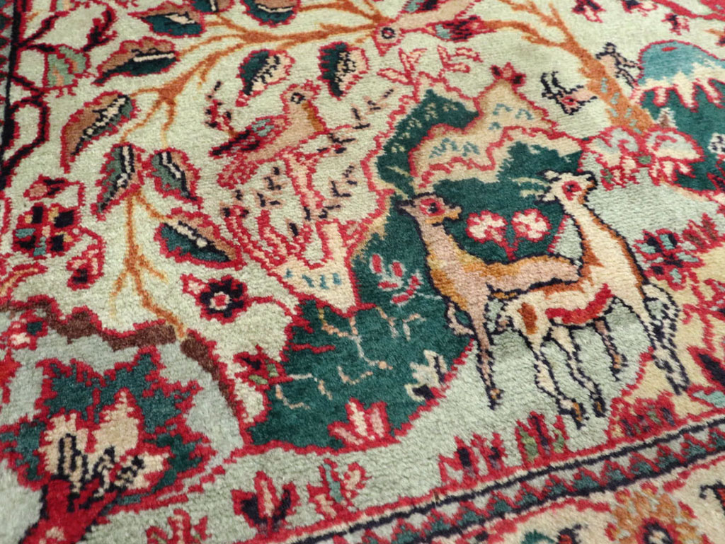 Vintage Persian Tabriz Pictorial Rug (Pair: 2 of 2), No.11915 - Galerie Shabab