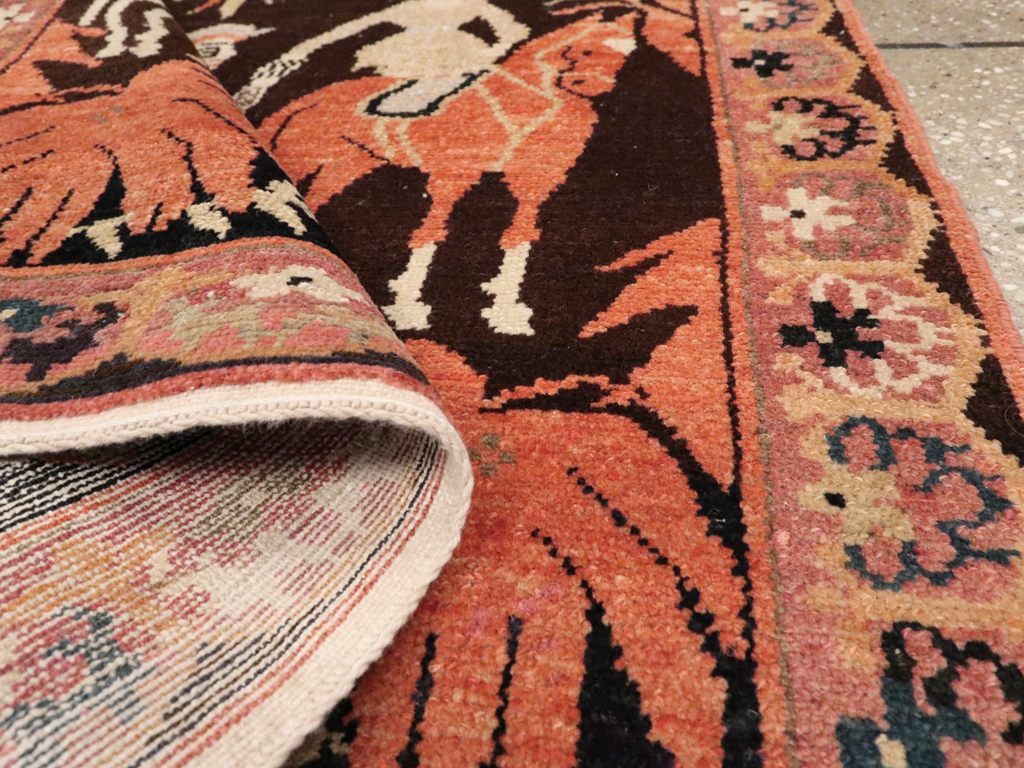 Antique Persian Senneh Malayer Pictorial Rug, No.11916 - Galerie Shabab