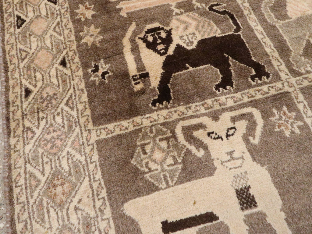 Vintage Gabbeh Pictorial Rug, No.11947 - Galerie Shabab