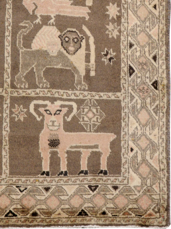 Vintage Gabbeh Pictorial Rug, No.11947 - Galerie Shabab