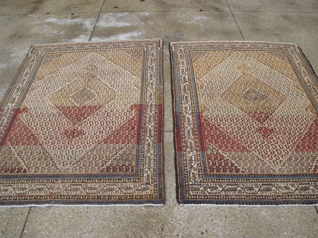 Antique Persian Tabriz Rug (Pair: 1 of 2), No.11963 - Galerie Shabab
