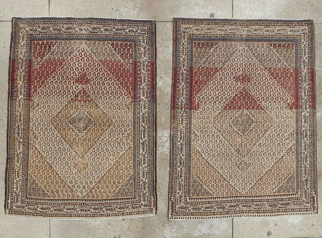 Antique Persian Tabriz Rug (Pair: 1 of 2), No.11963 - Galerie Shabab