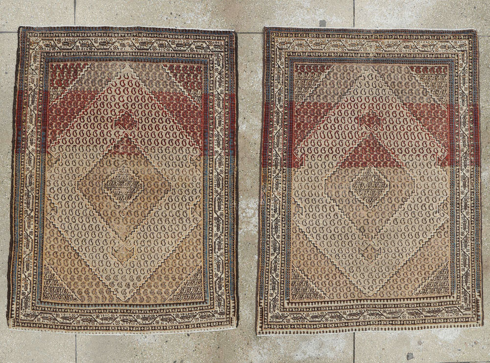 Antique Persian Tabriz Rug (Pair: 1 of 2), No.11963 - Galerie Shabab