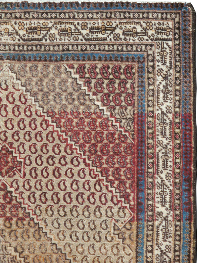 Antique Persian Tabriz Rug (Pair: 2 of 2), No.11964 - Galerie Shabab