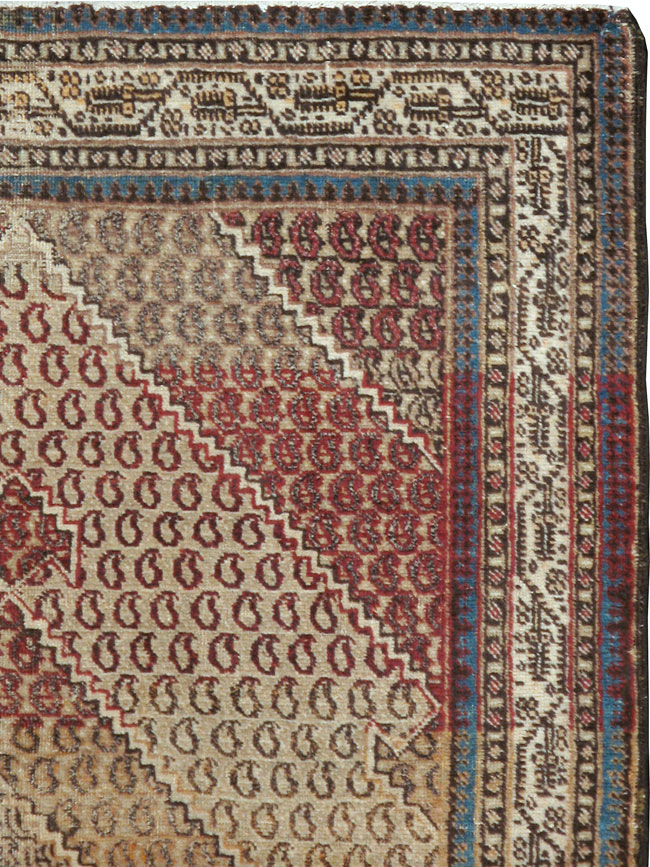 Antique Persian Tabriz Rug (Pair: 2 of 2), No.11964 - Galerie Shabab