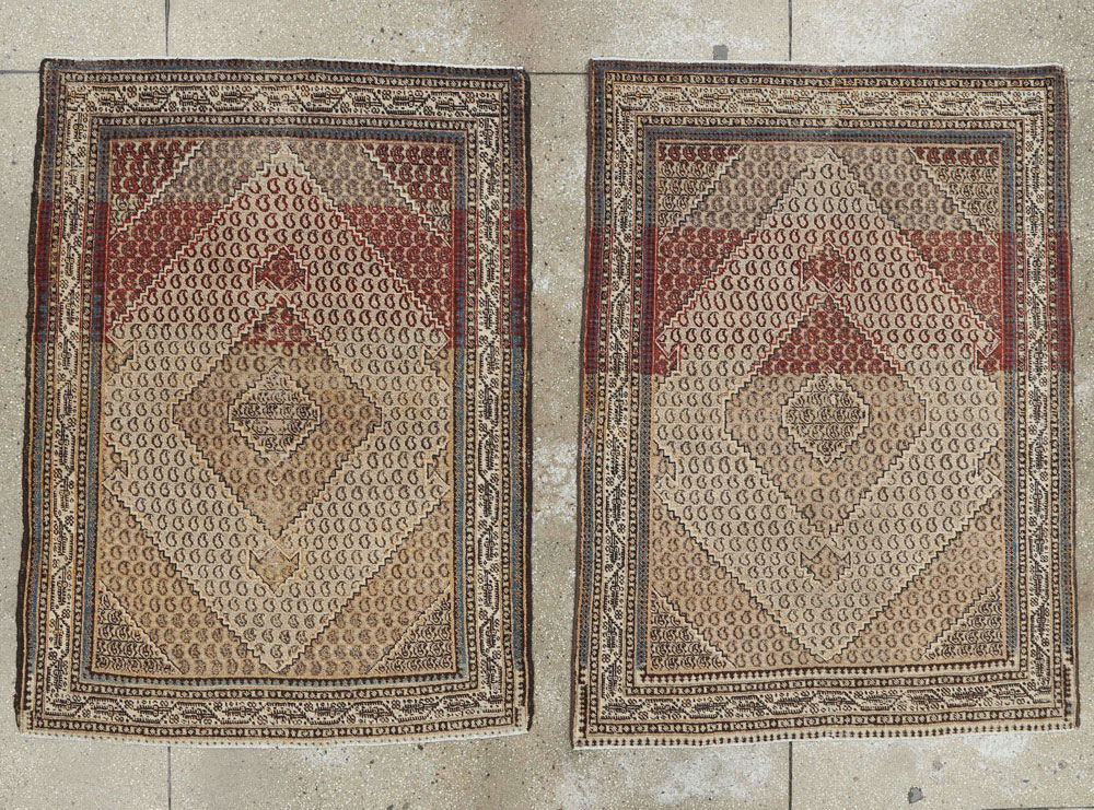 Antique Persian Tabriz Rug (Pair: 2 of 2), No.11964 - Galerie Shabab