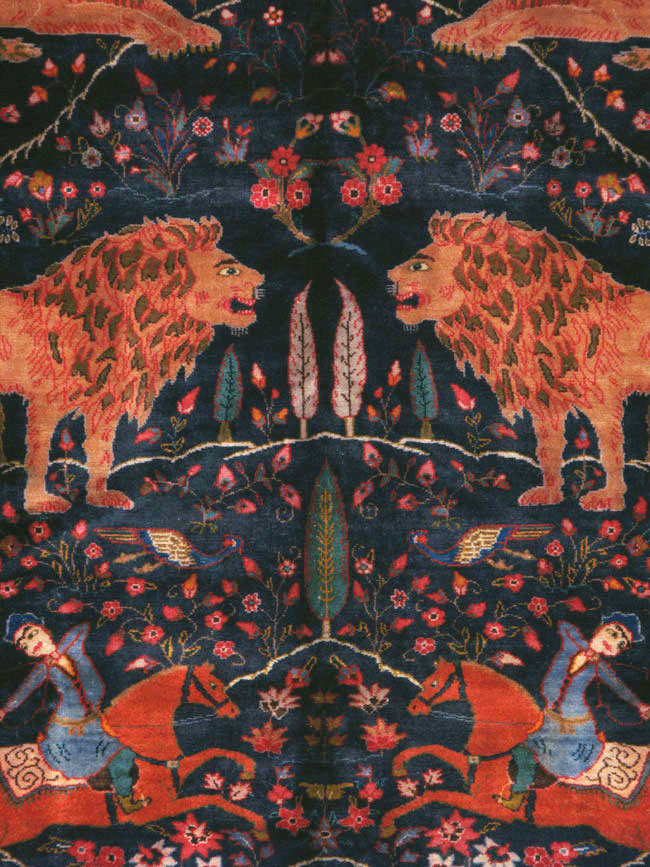 Antique Mashad Pictorial Carpet, No.11990 - Galerie Shabab