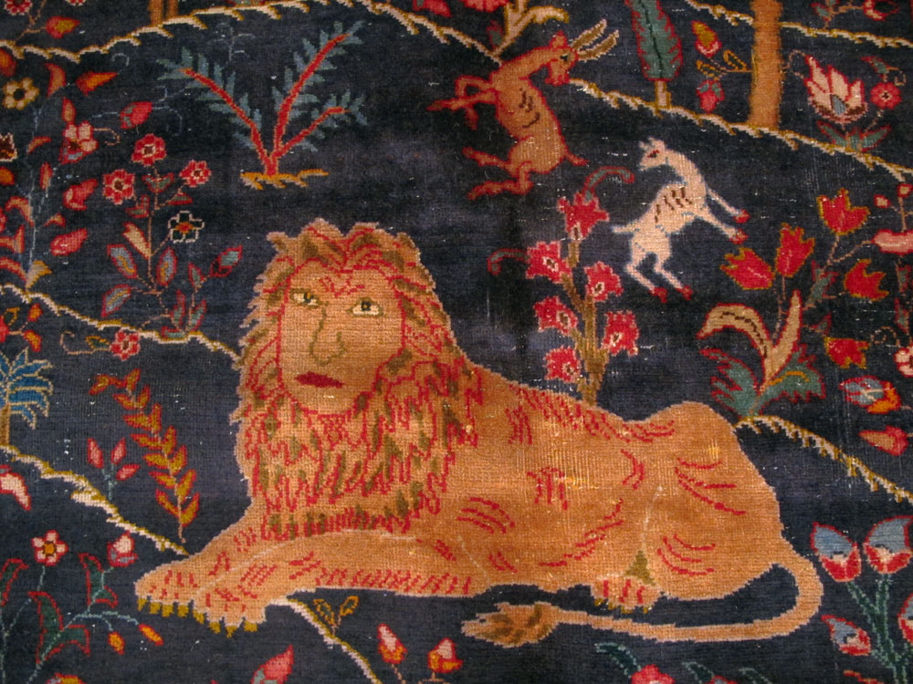 Antique Mashad Pictorial Carpet, No.11990 - Galerie Shabab