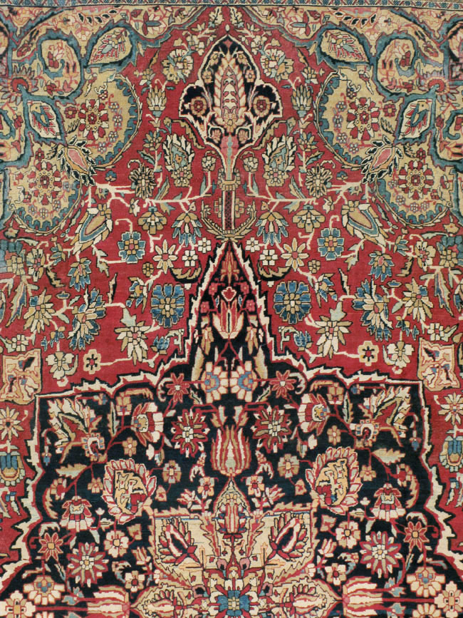 Antique Persian Lavar Kerman Carpet, No.12017 - Galerie Shabab