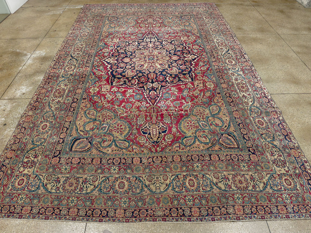 Antique Persian Lavar Kerman Carpet, No.12017 - Galerie Shabab