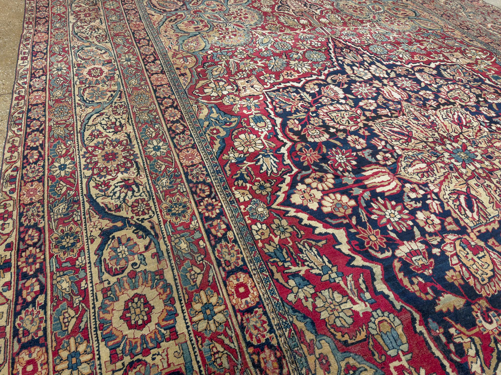 Antique Persian Lavar Kerman Carpet, No.12017 - Galerie Shabab