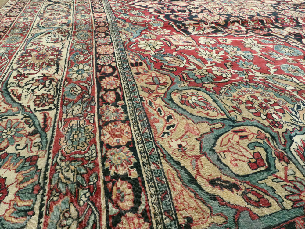 Antique Persian Lavar Kerman Carpet, No.12017 - Galerie Shabab
