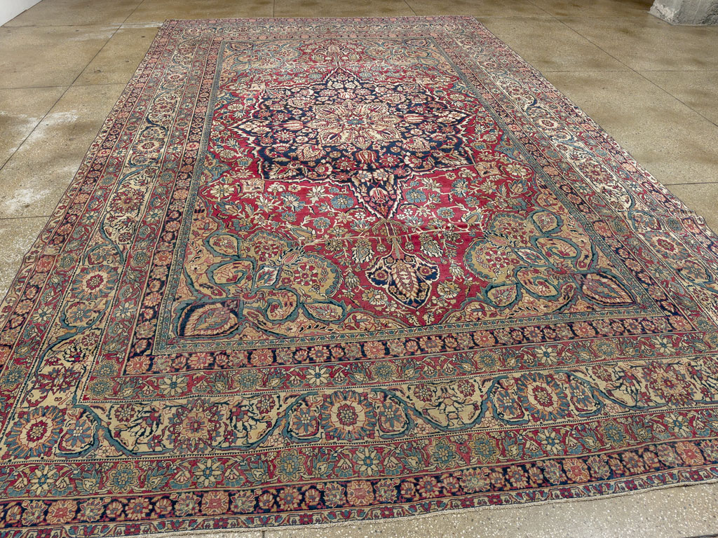 Antique Persian Lavar Kerman Carpet, No.12017 - Galerie Shabab
