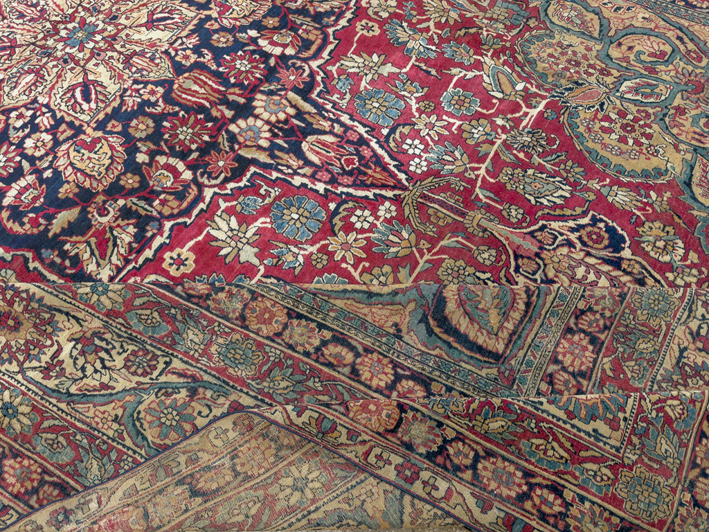 Antique Persian Lavar Kerman Carpet, No.12017 - Galerie Shabab