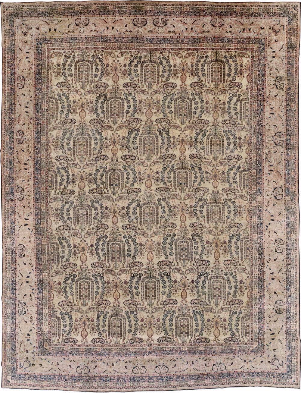Antique Persian Lavar Kerman Oversize Carpet, No.12063 - Galerie Shabab
