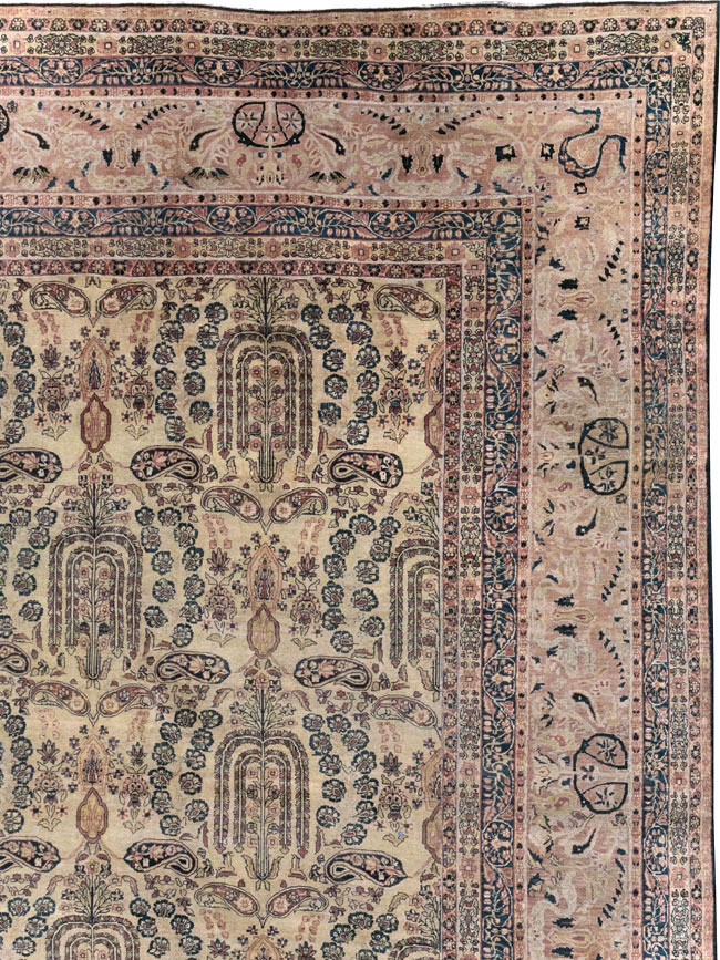 Antique Persian Lavar Kerman Oversize Carpet, No.12063 - Galerie Shabab