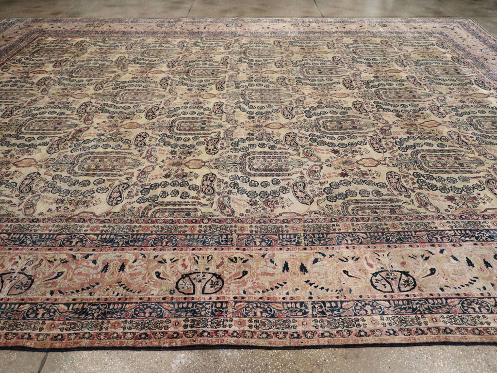 Antique Persian Lavar Kerman Oversize Carpet, No.12063 - Galerie Shabab