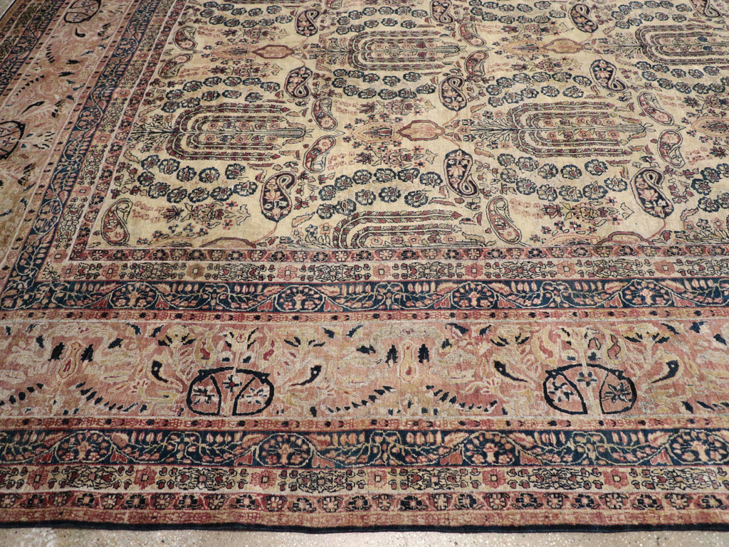 Antique Persian Lavar Kerman Oversize Carpet, No.12063 - Galerie Shabab