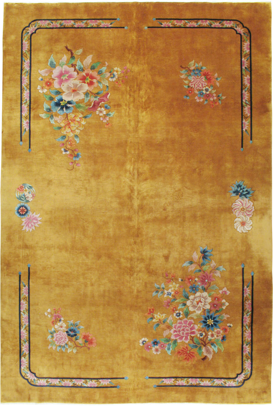 Vintage Chinese Deco Large Room Size Carpet, No.12068 - Galerie Shabab