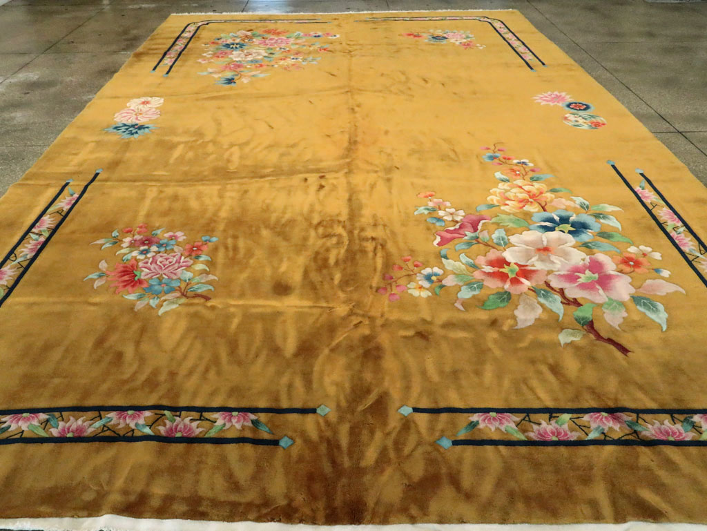 Vintage Chinese Deco Large Room Size Carpet, No.12068 - Galerie Shabab