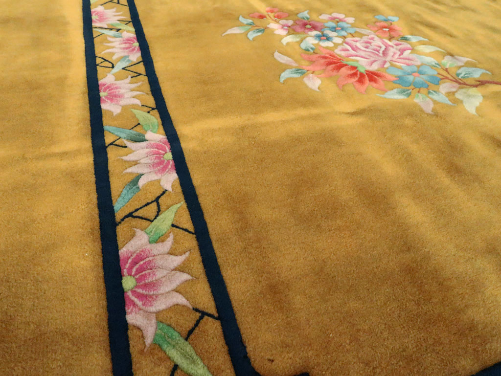 Vintage Chinese Deco Large Room Size Carpet, No.12068 - Galerie Shabab