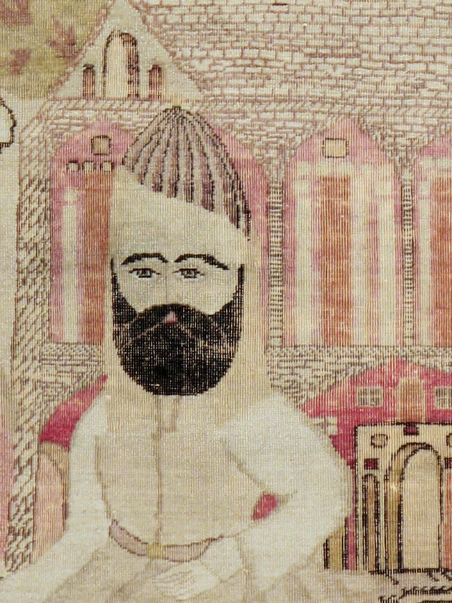 Antique Kerman Pictorial Rug, No.12156 - Galerie Shabab