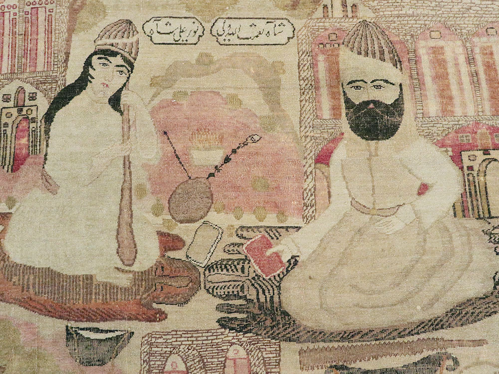 Antique Kerman Pictorial Rug, No.12156 - Galerie Shabab