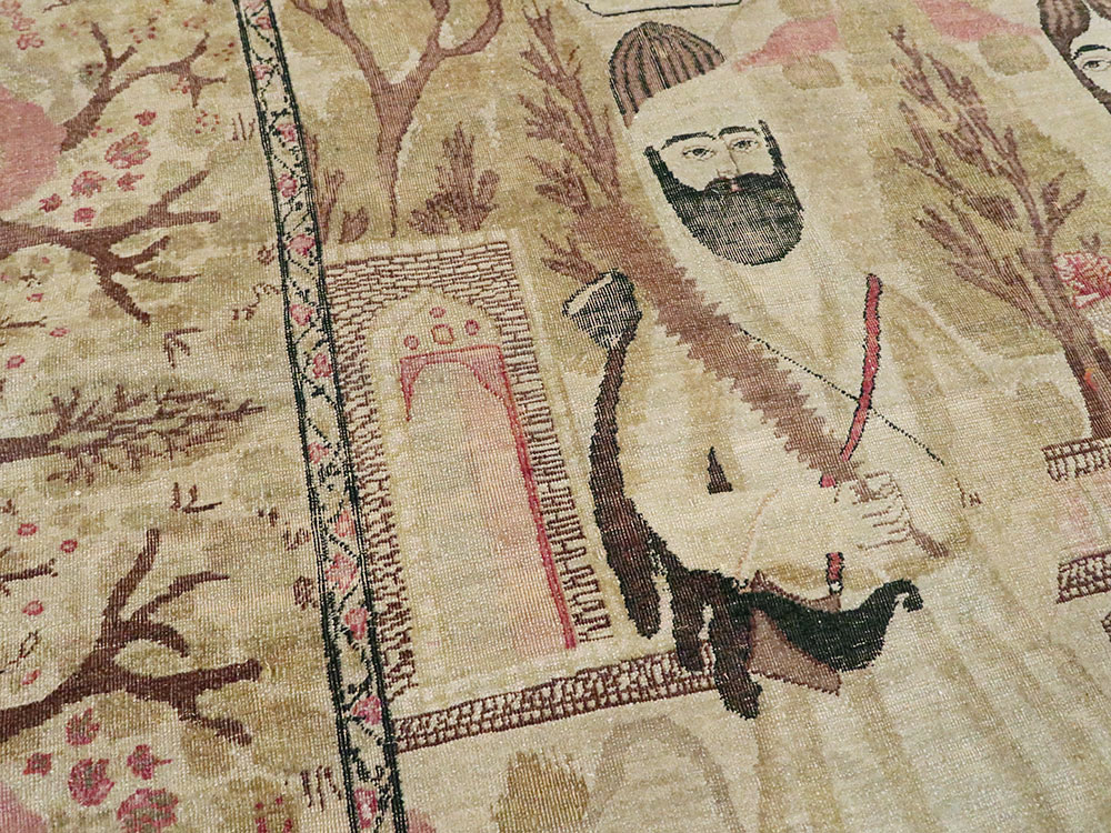 Antique Kerman Pictorial Rug, No.12156 - Galerie Shabab