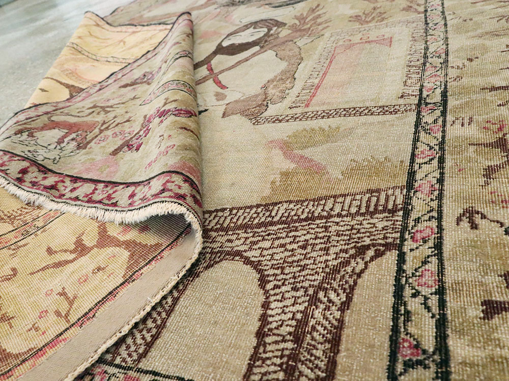 Antique Kerman Pictorial Rug, No.12156 - Galerie Shabab