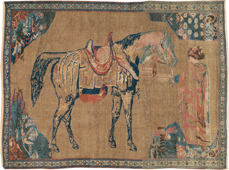 Antique Malayer Pictorial Rug, No.12157 - Galerie Shabab