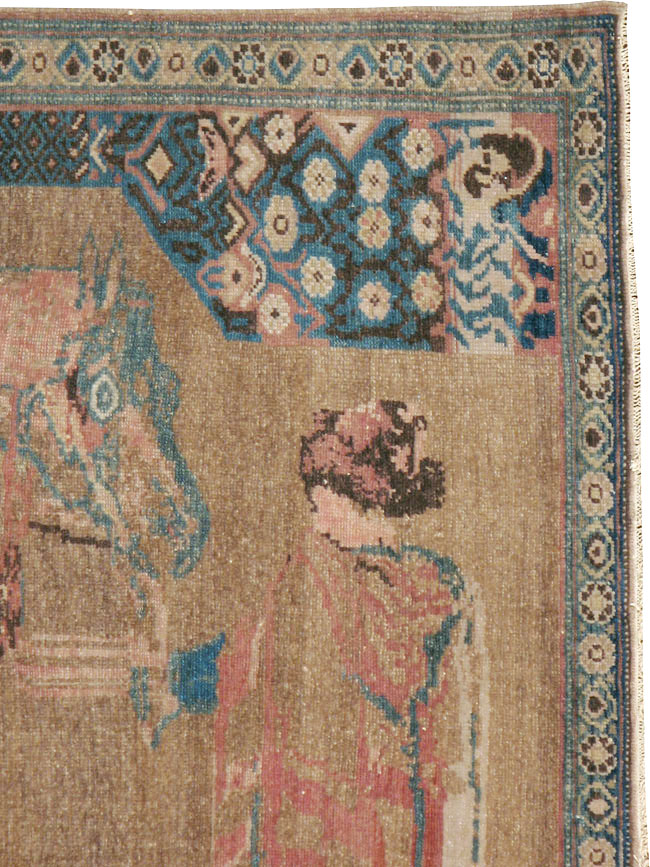 Antique Malayer Pictorial Rug, No.12157 - Galerie Shabab