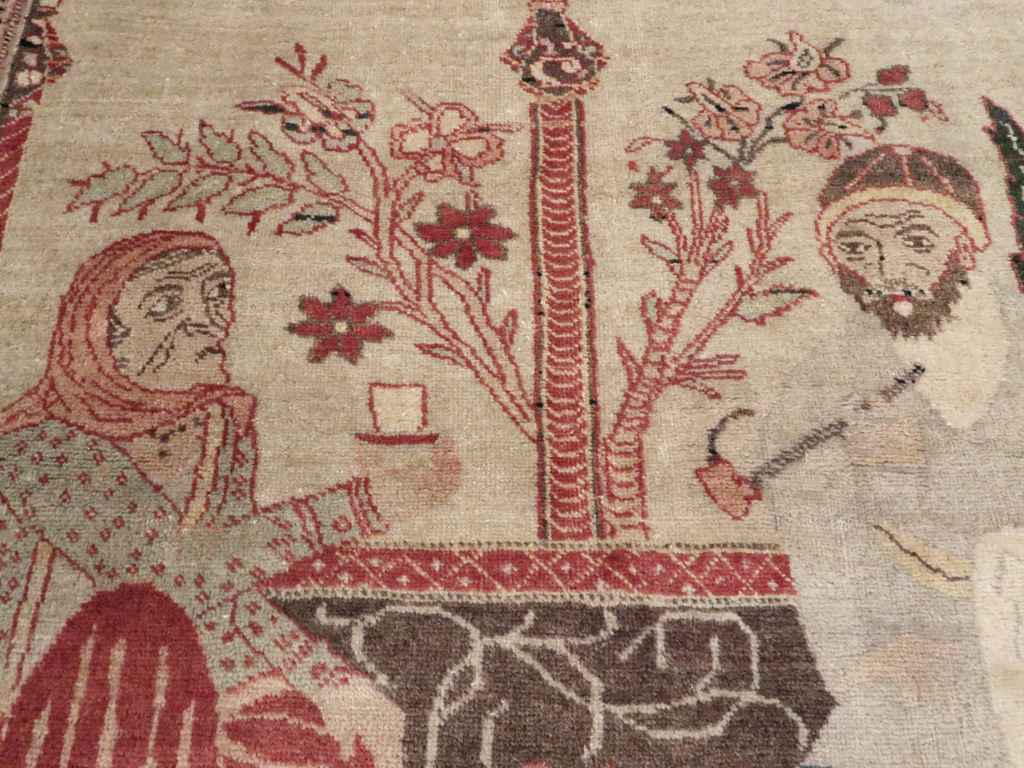 Antique Tabriz Pictorial Rug, No.12187 - Galerie Shabab