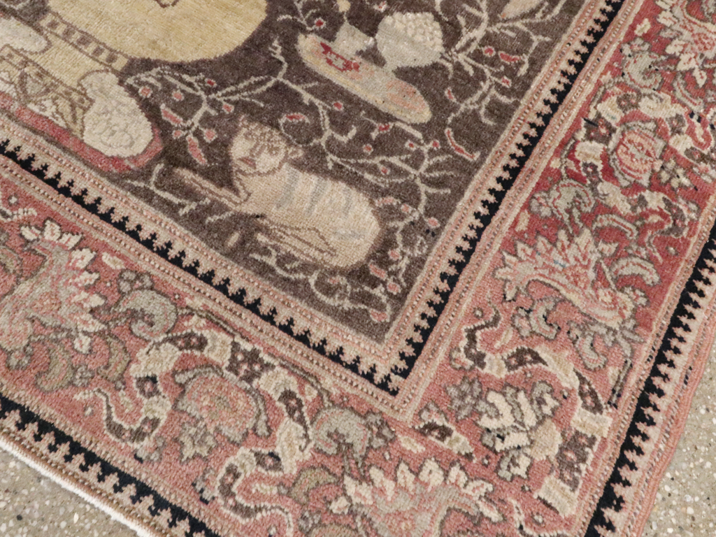 Antique Tabriz Pictorial Rug, No.12187 - Galerie Shabab