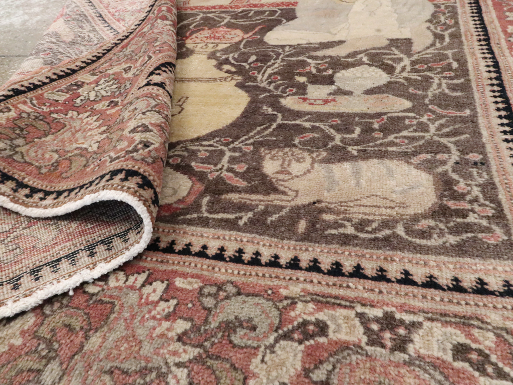 Antique Tabriz Pictorial Rug, No.12187 - Galerie Shabab