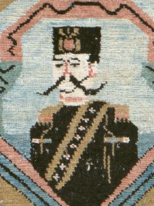 Antique Hamadan Pictorial Rug (Pair: 1 of 2), No.12188 - Galerie Shabab