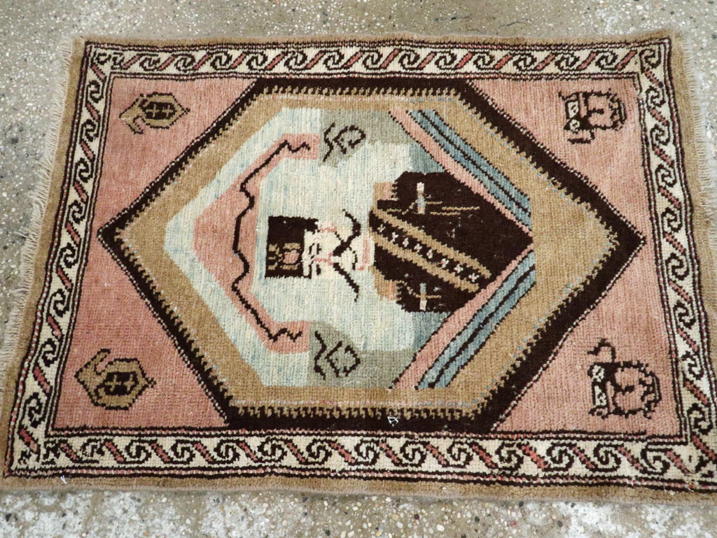 Antique Hamadan Pictorial Rug (Pair: 1 of 2), No.12188 - Galerie Shabab