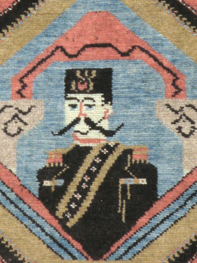 Antique Hamadan Pictorial Rug (Pair: 2 of 2), No.12189 - Galerie Shabab