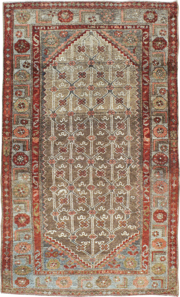 Vintage Persian Camel Hair Rug, No.12192 - Galerie Shabab