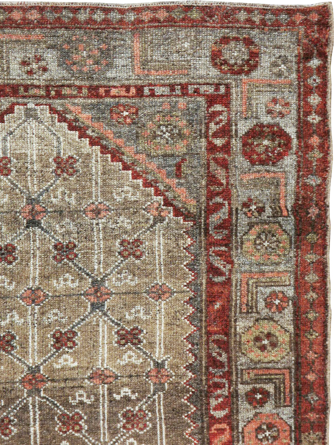 Vintage Persian Camel Hair Rug, No.12192 - Galerie Shabab