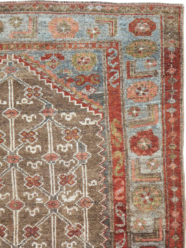 Vintage Persian Camel Hair Rug, No.12192 - Galerie Shabab