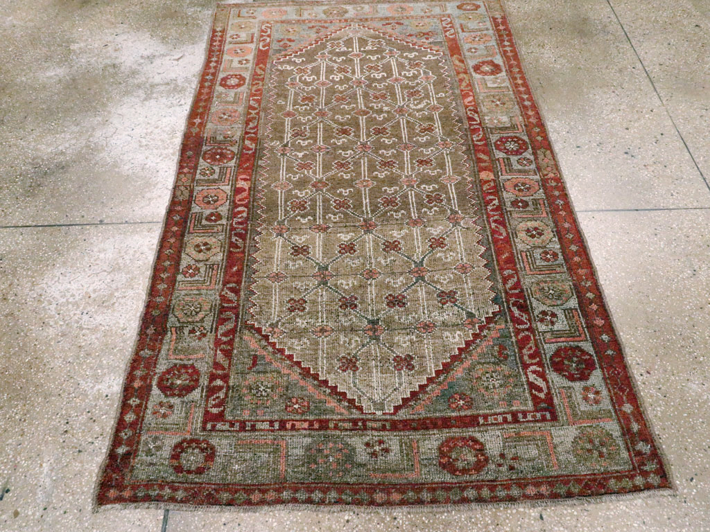 Vintage Persian Camel Hair Rug, No.12192 - Galerie Shabab