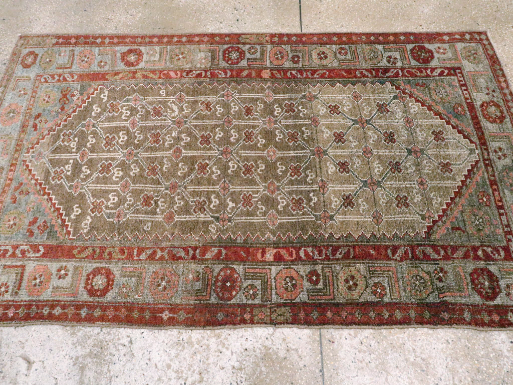 Vintage Persian Camel Hair Rug, No.12192 - Galerie Shabab
