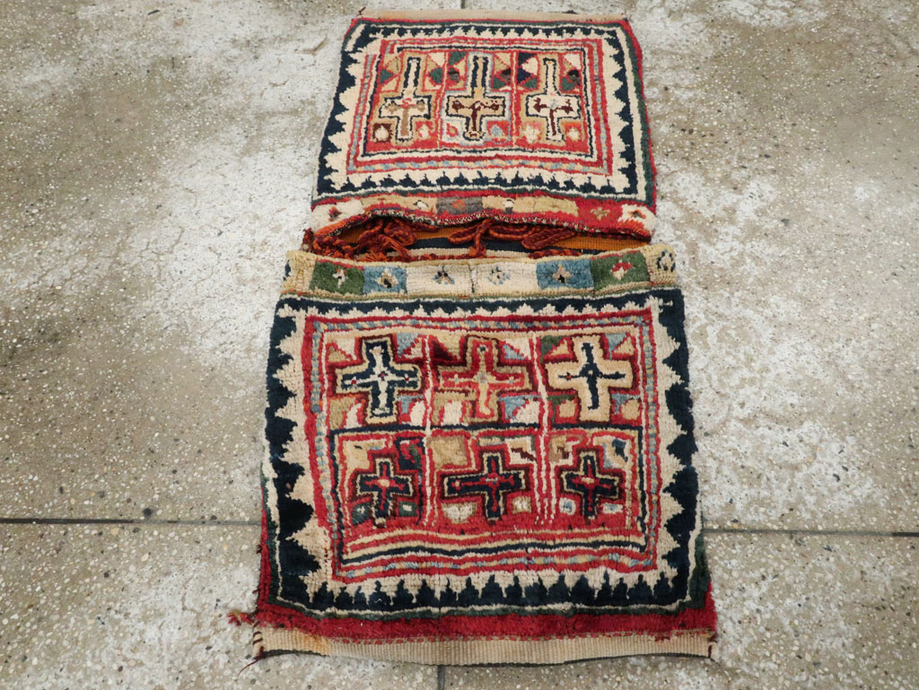 Antique Persian Kurdish Saddlebag (Khorjin), No.12198 - Galerie Shabab