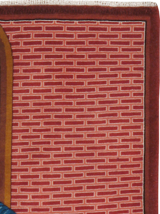 Vintage Persian Tabriz Pictorial Rug, No.12199 - Galerie Shabab