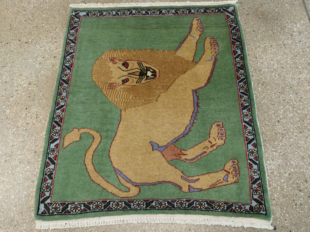 Vintage Persian Tabriz Pictoral Rug (Pair: 1 of 2), No.12200 - Galerie Shabab