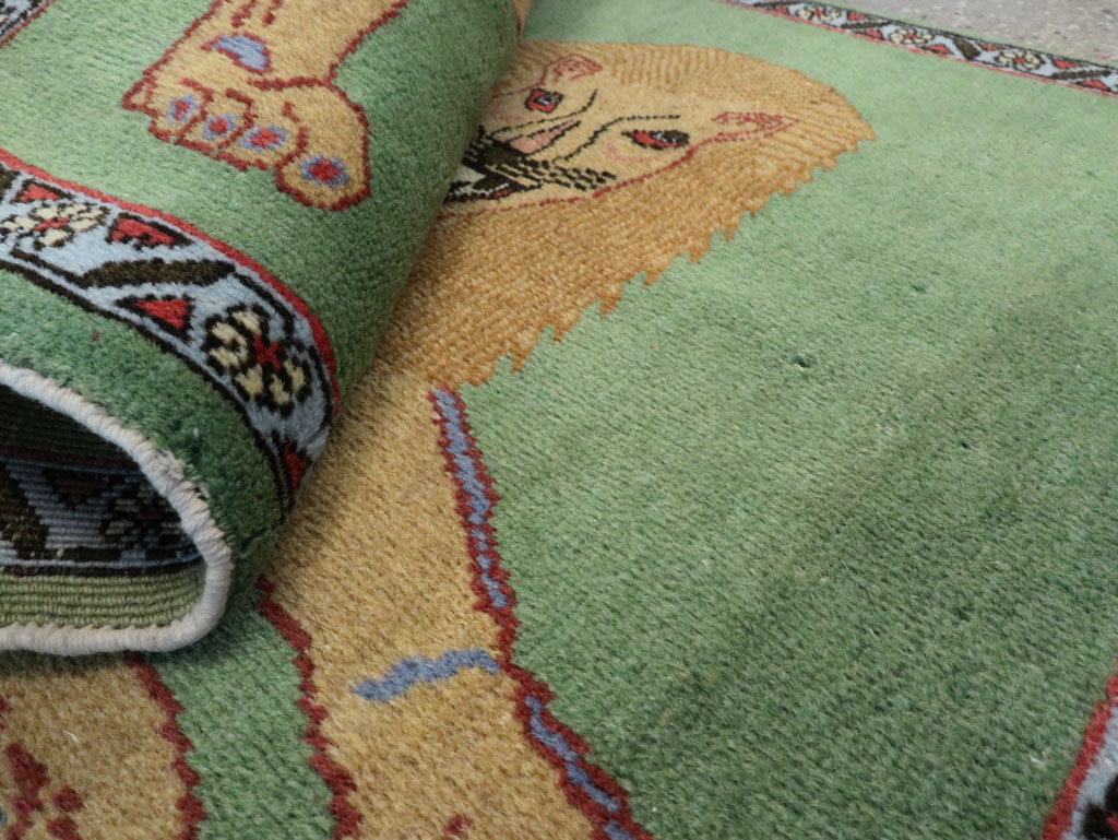 Vintage Persian Tabriz Pictoral Rug (Pair: 1 of 2), No.12200 - Galerie Shabab