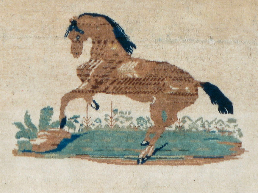 Vintage Persian Tabriz Pictorial Rug, No.12203 - Galerie Shabab