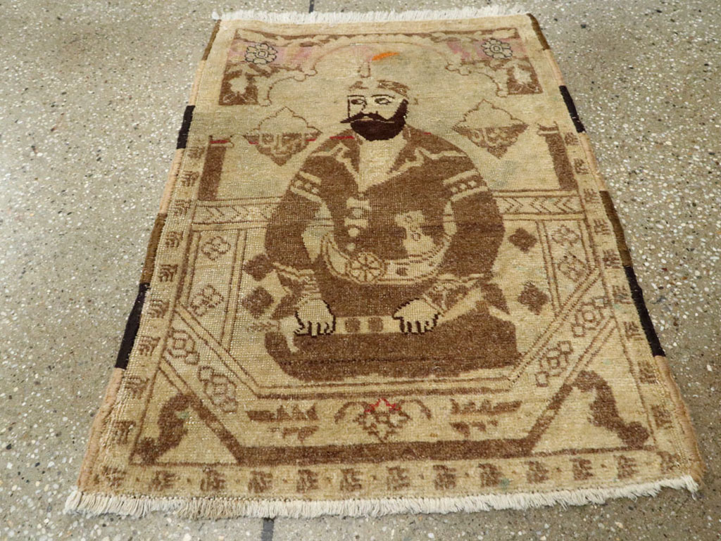 Antique Persian Tabriz Pictorial Rug, No.12204 - Galerie Shabab